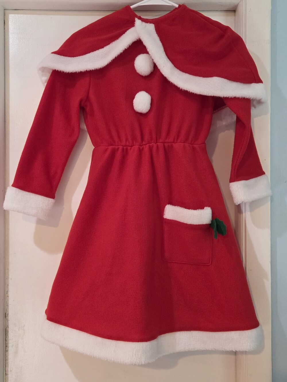 Girls Mrs. Clause Costume Sz M